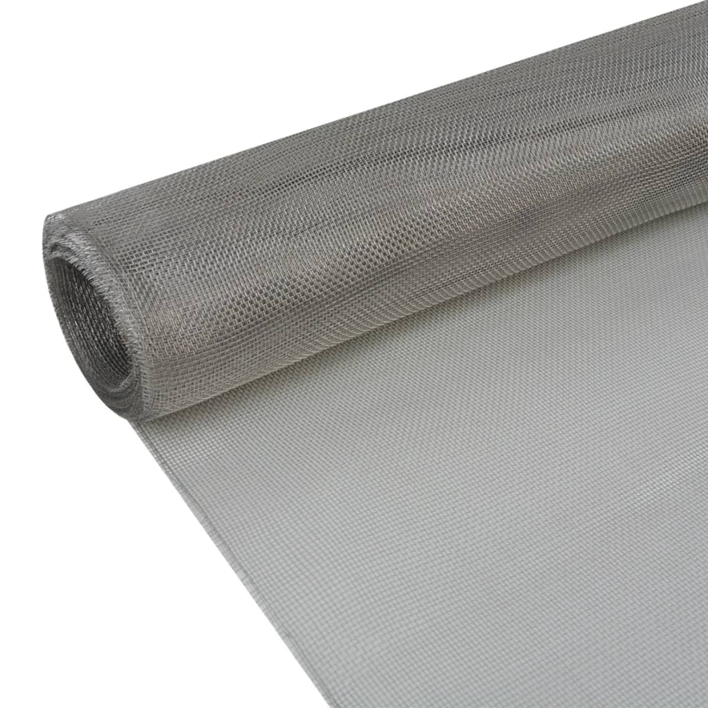 Verkkosuoja Ruostumaton Teräs 100X500 Cm Hopea
