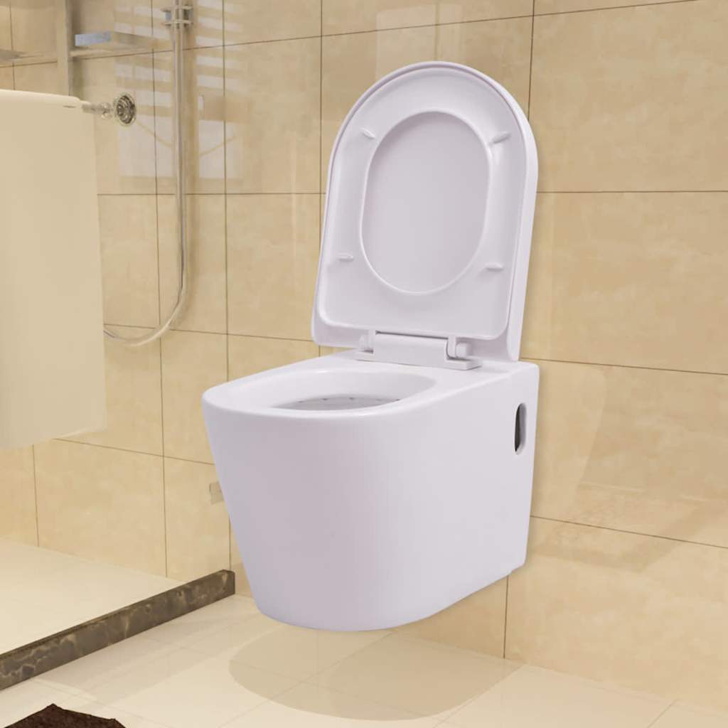 Wc Piilotetulla Vesisäiliöllä Keraaminen Valkoinen