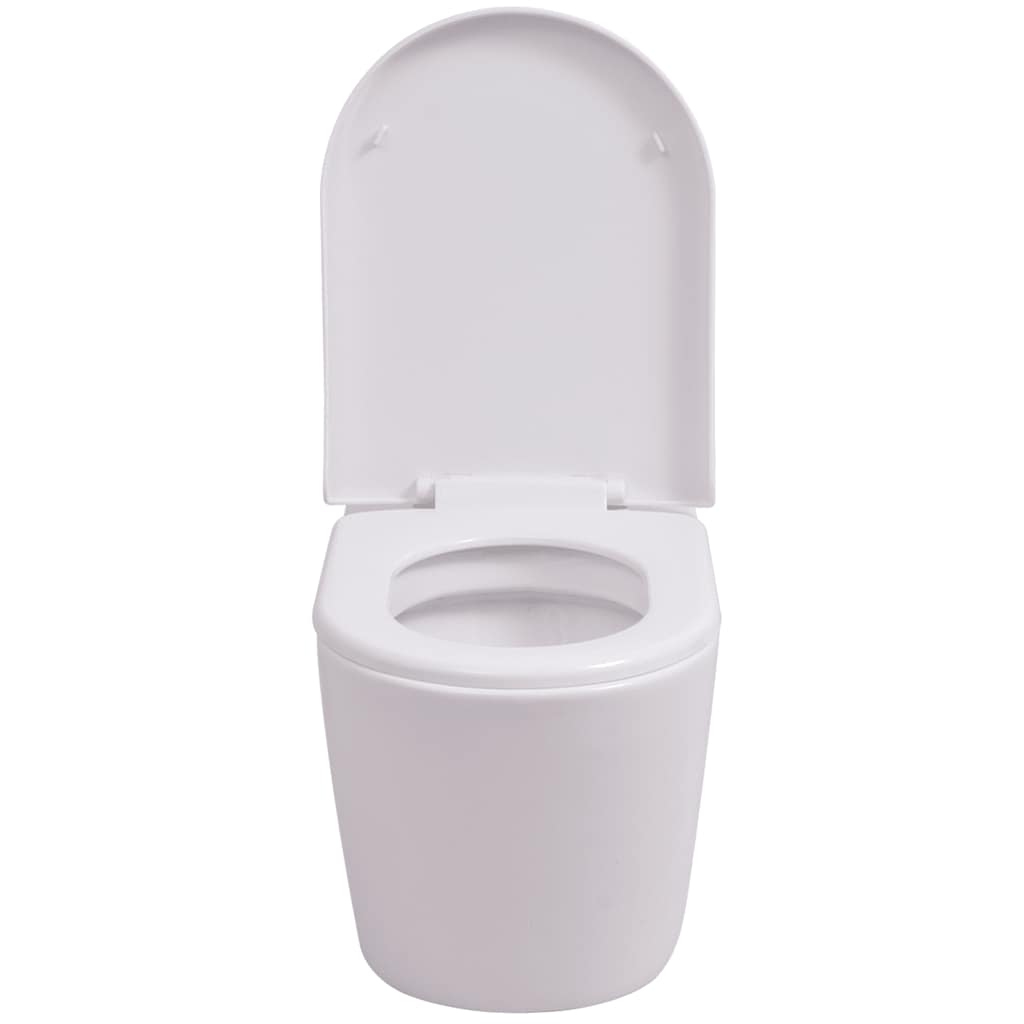 Wc Piilotetulla Vesisäiliöllä Keraaminen Valkoinen