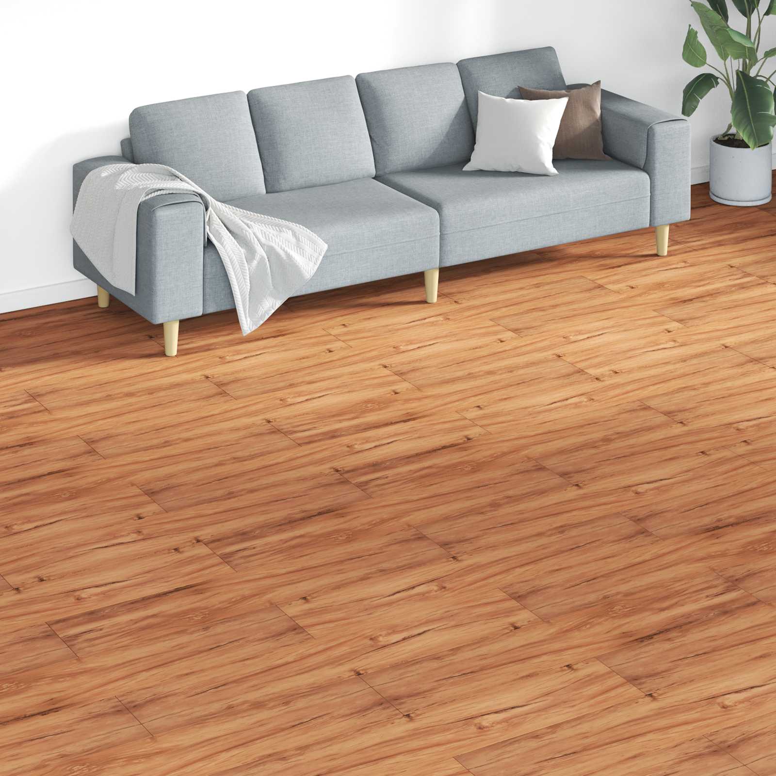 Lattialankut 18 Pcs Ruskea 5,26 M² Polyvinyylikloridi