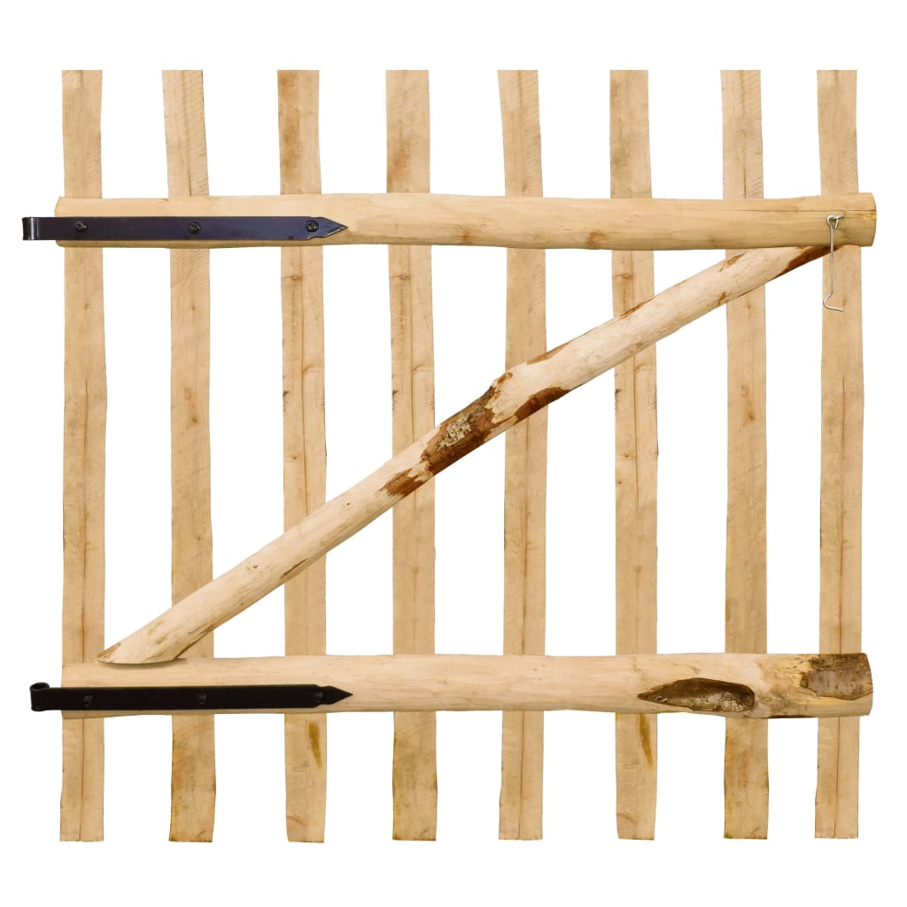Yksinkertainen Aitaportti Pähkinäpuu 100X100 Cm