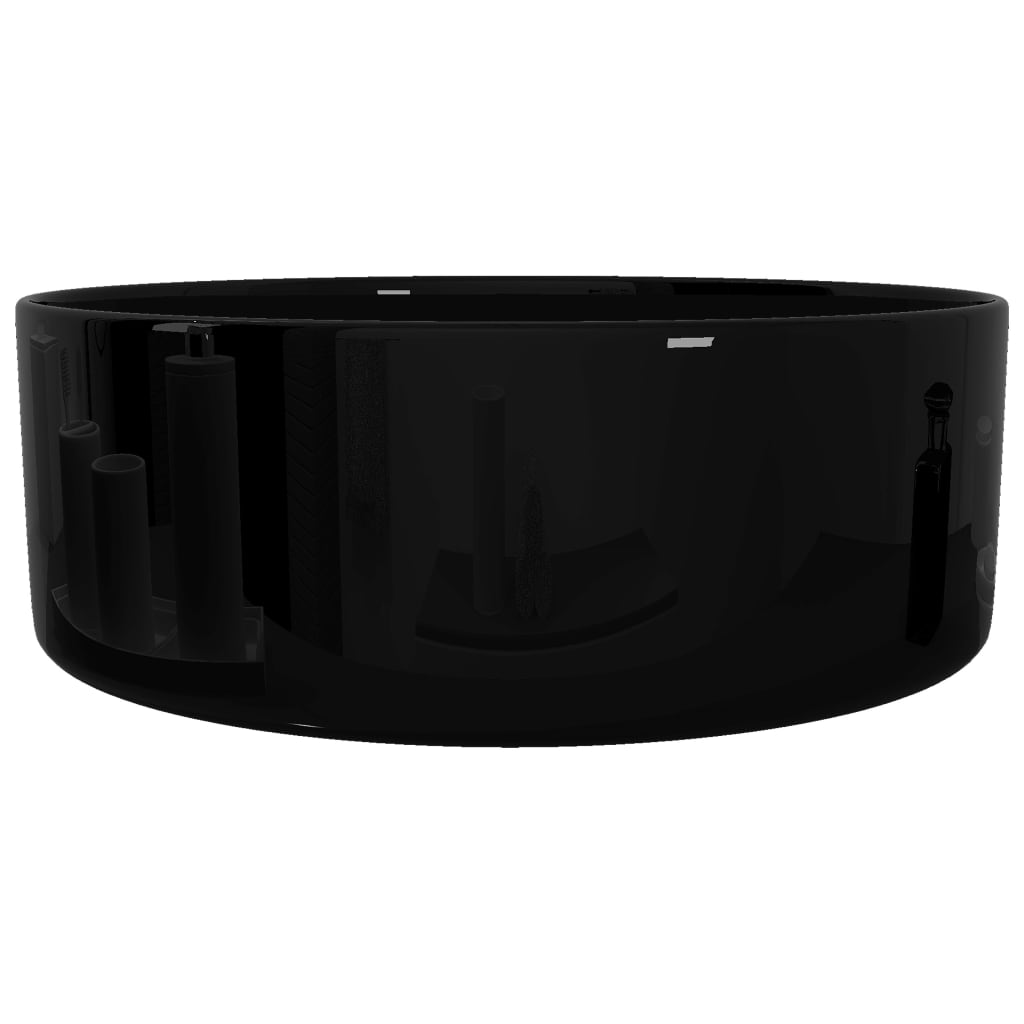Keraaminen Pesuallas Pyöreä 40X15 Cm Musta