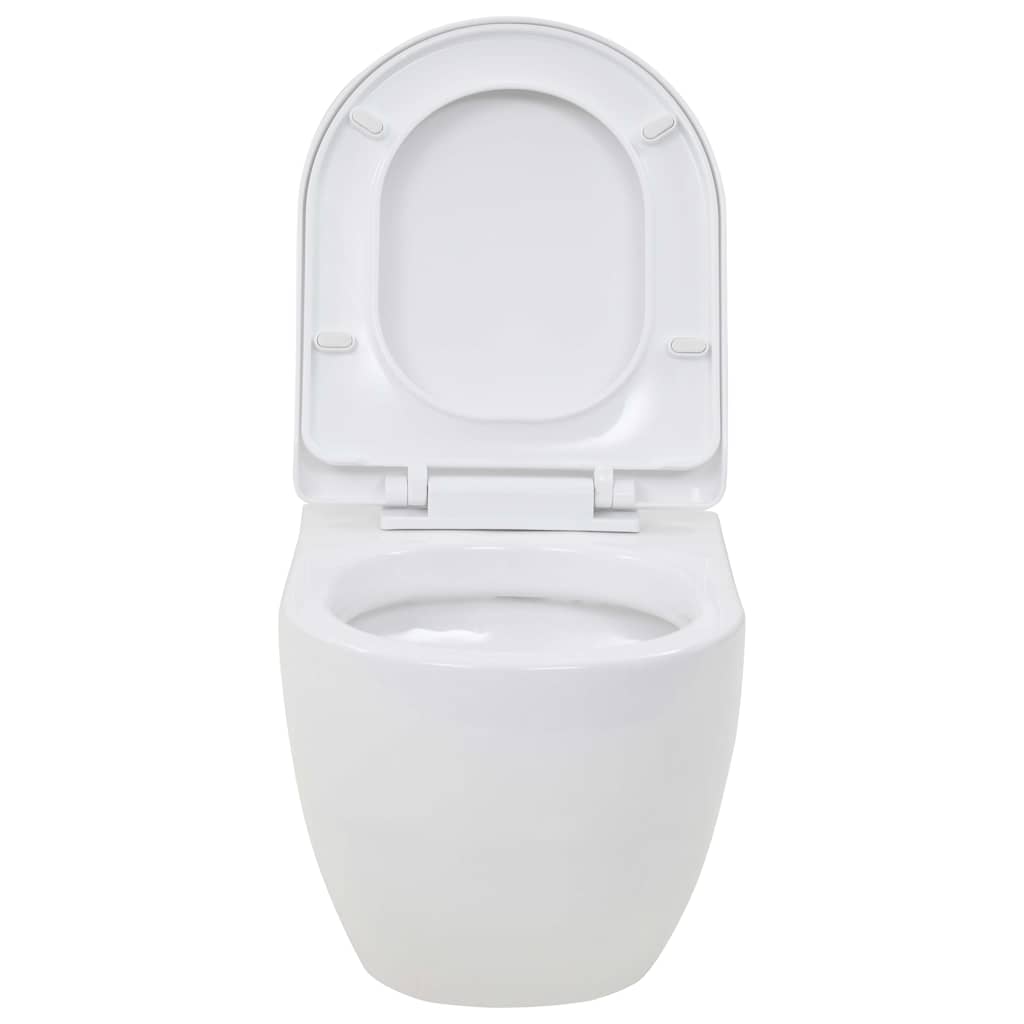 Seinään Kiinnitettävä Wc-Istuin Keraaminen Valkoinen