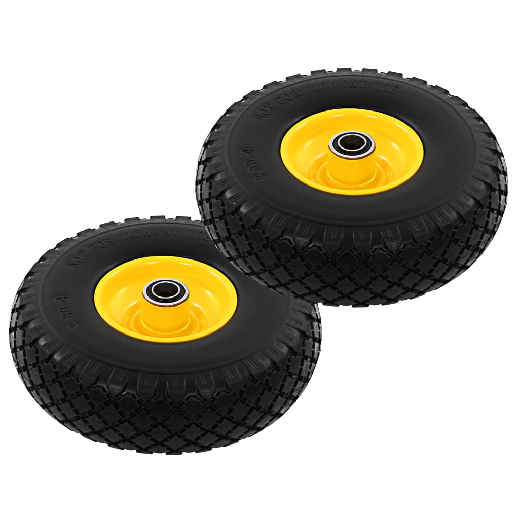 Nokkakärryn Pyörät 2 Kpl Täysi Pu 3.00-4 (260X85)