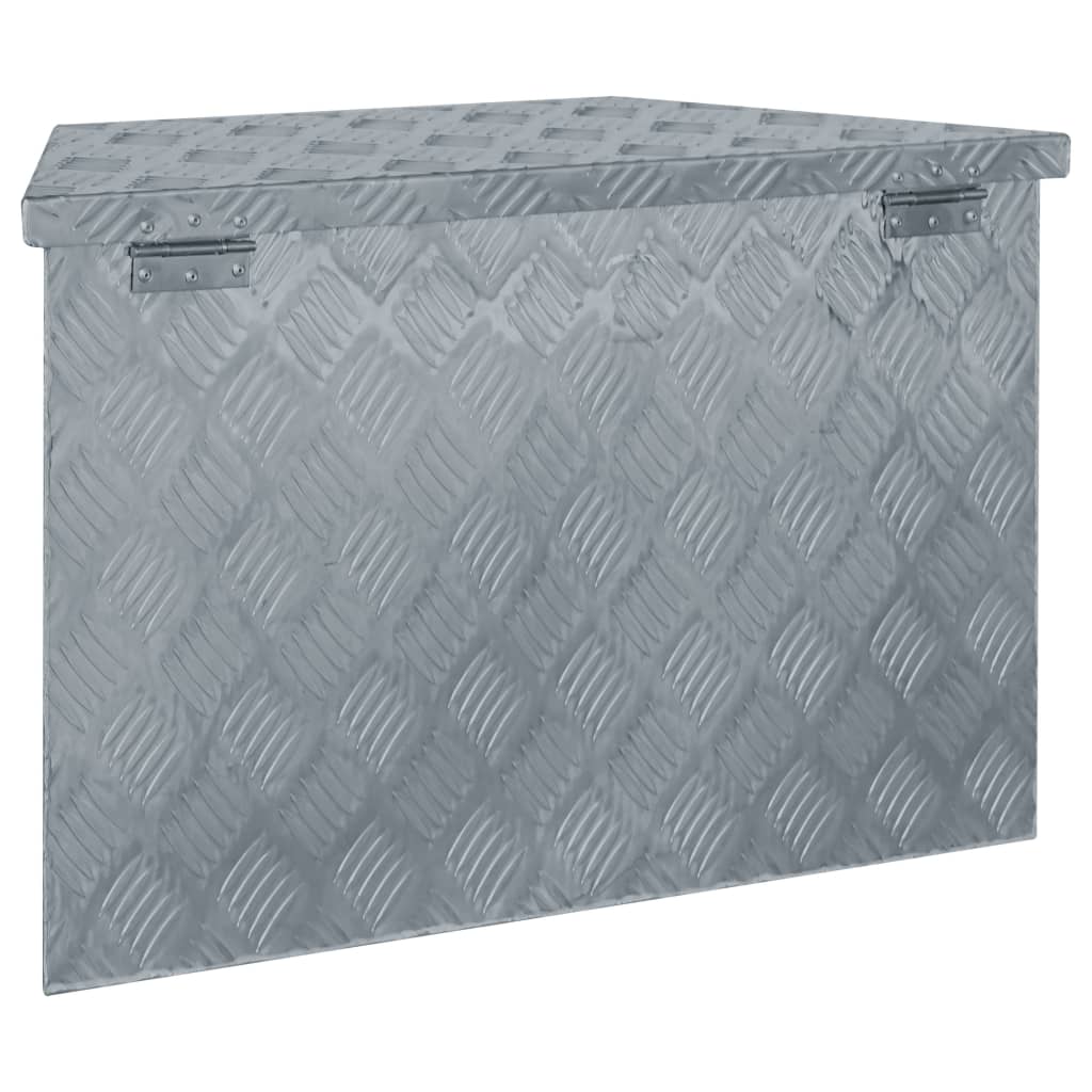 Alumiinilaatikko Puolisuunnikas 70X24X42 Cm Hopea