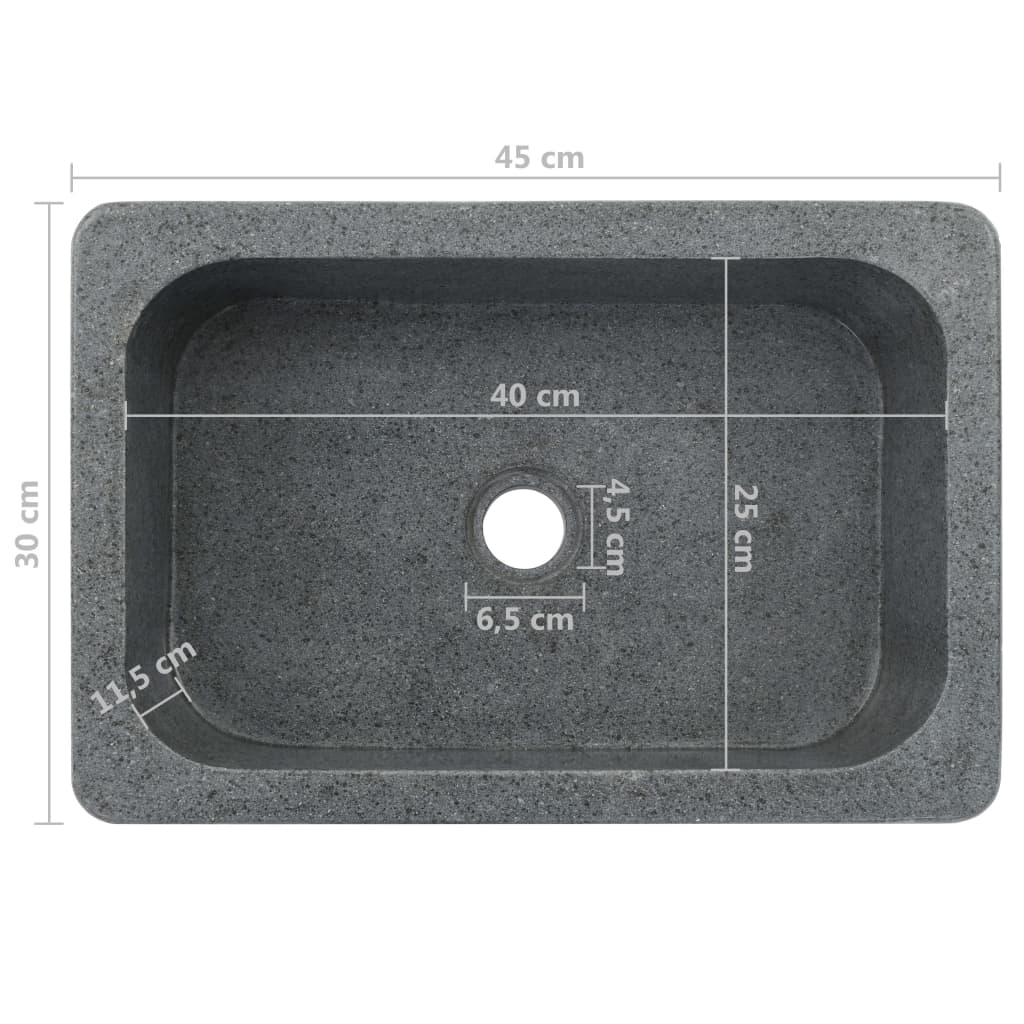 Pesuallas Jokikivi 45X30X15 Cm Musta