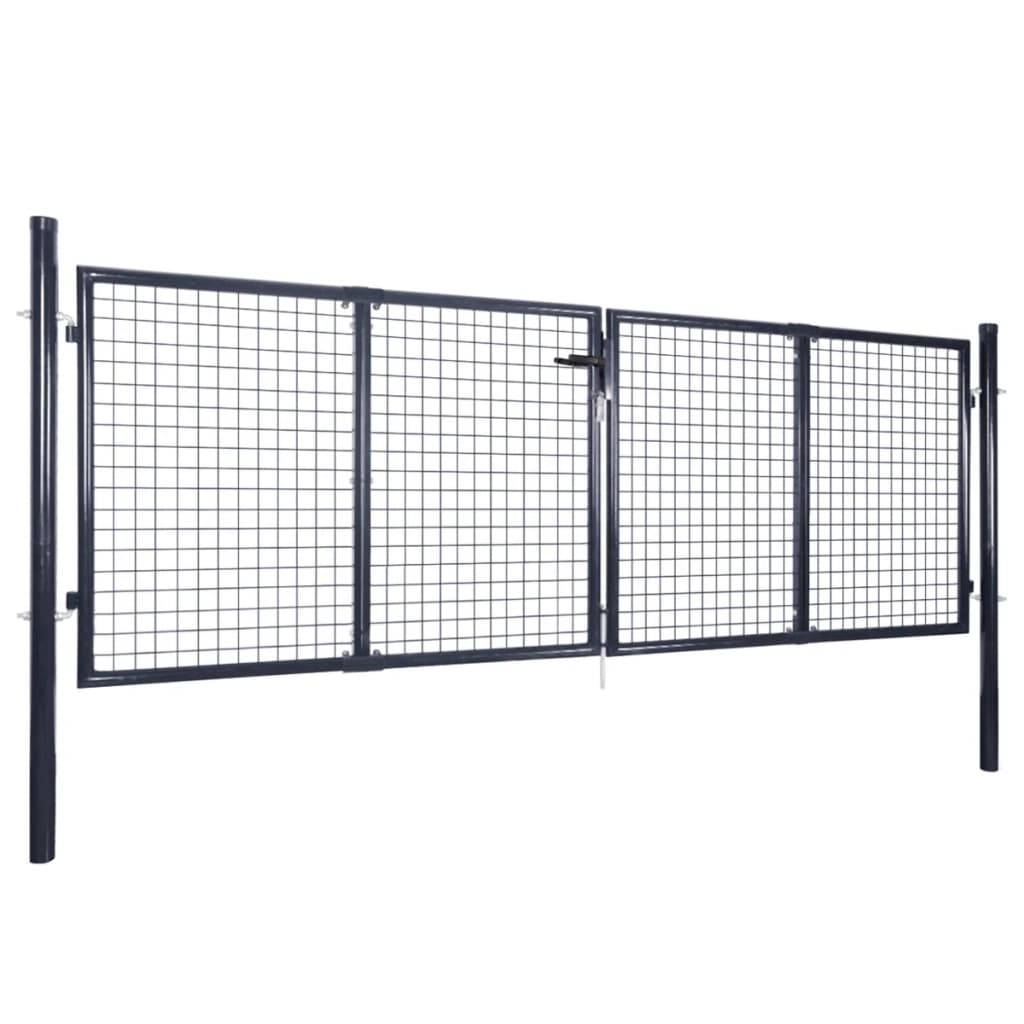 Verkkoportti Puutarhaan Galvanoitu Teräs 300X100 Cm Harmaa