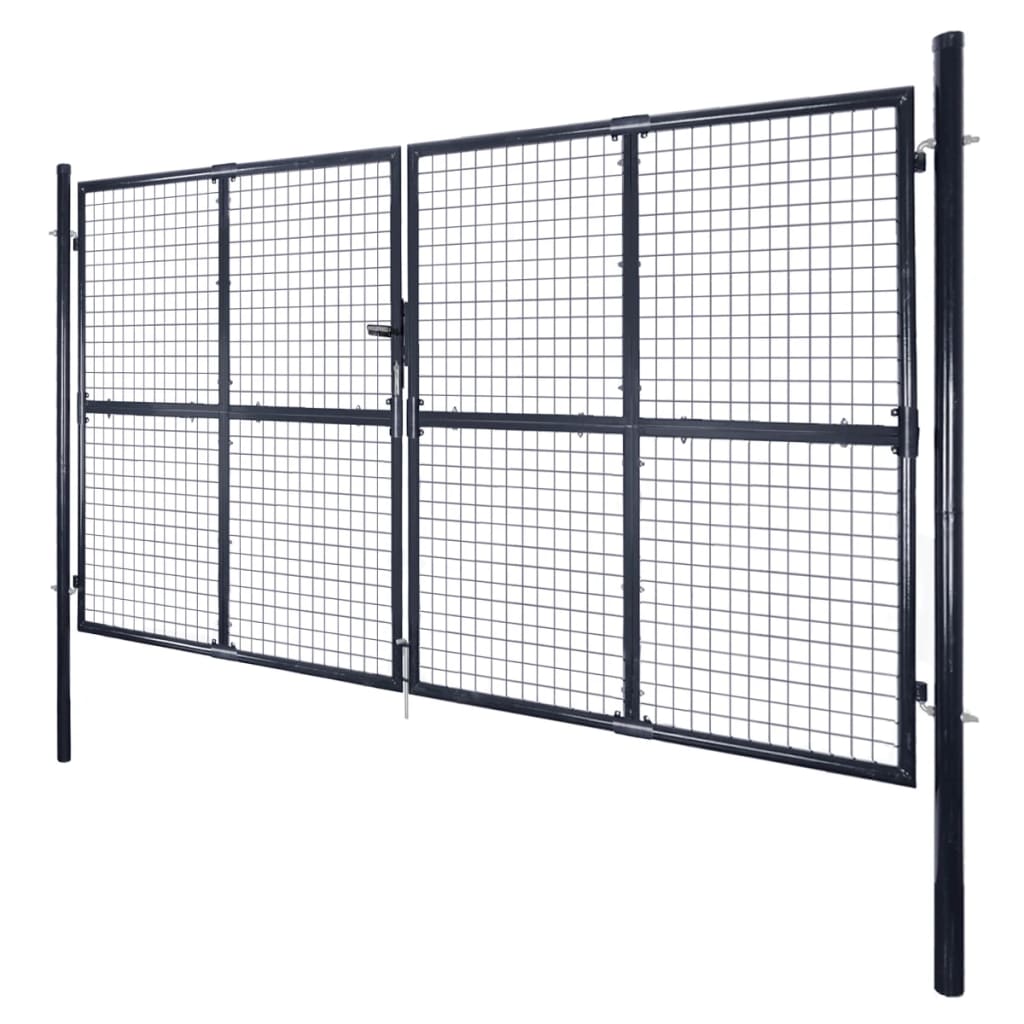 Verkkoportti Puutarhaan Galvanoitu Teräs 300X200 Cm Harmaa