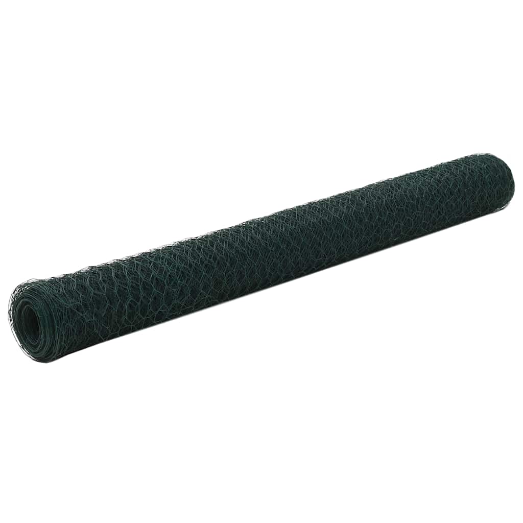Kanaverkko Teräs Pvc Pinnoitteella 25X1,2 M Vihreä