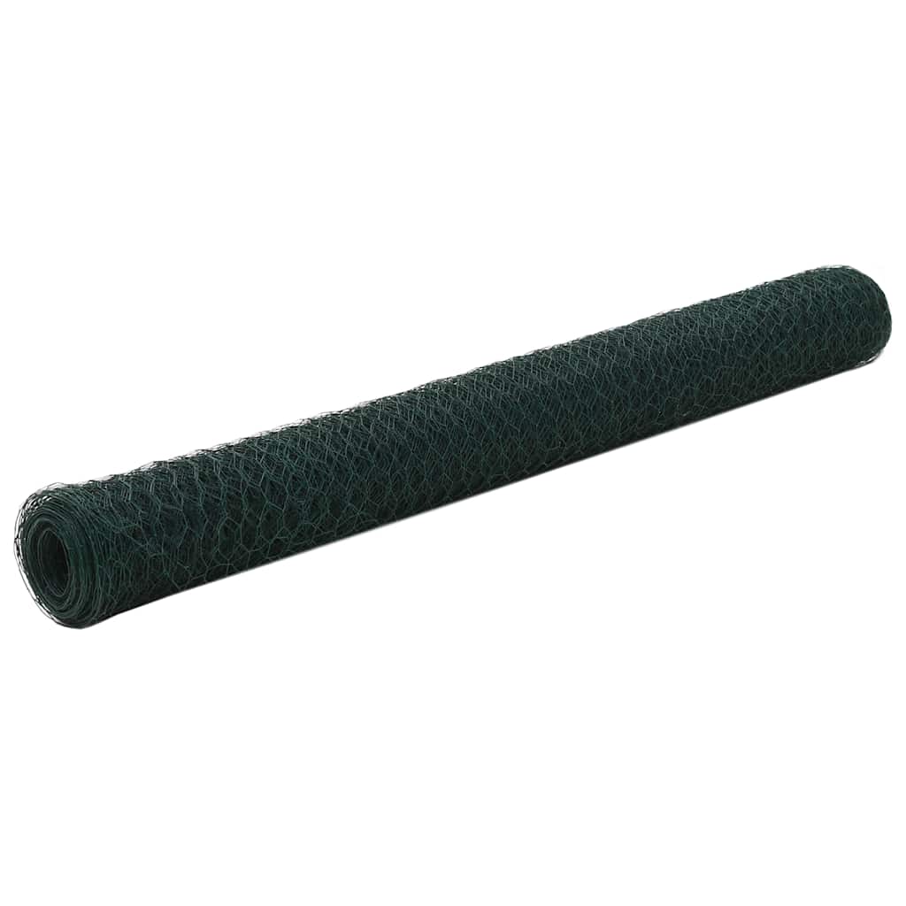 Kanaverkko Teräs Pvc Pinnoitteella 25X1,2 M Vihreä