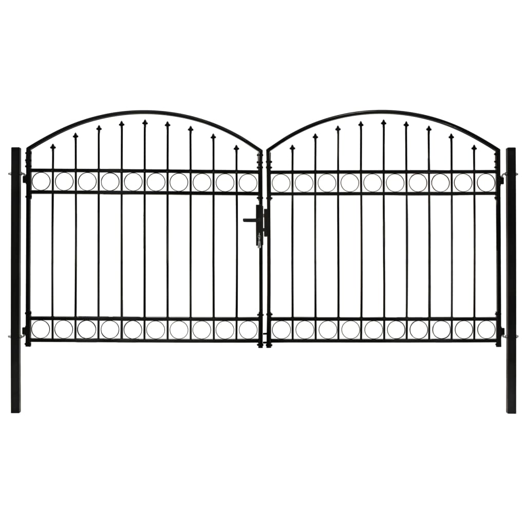 Aitaportti Assen Kaksoisovi Kaarevalla Kärjellä Teräs 300X125 Cm