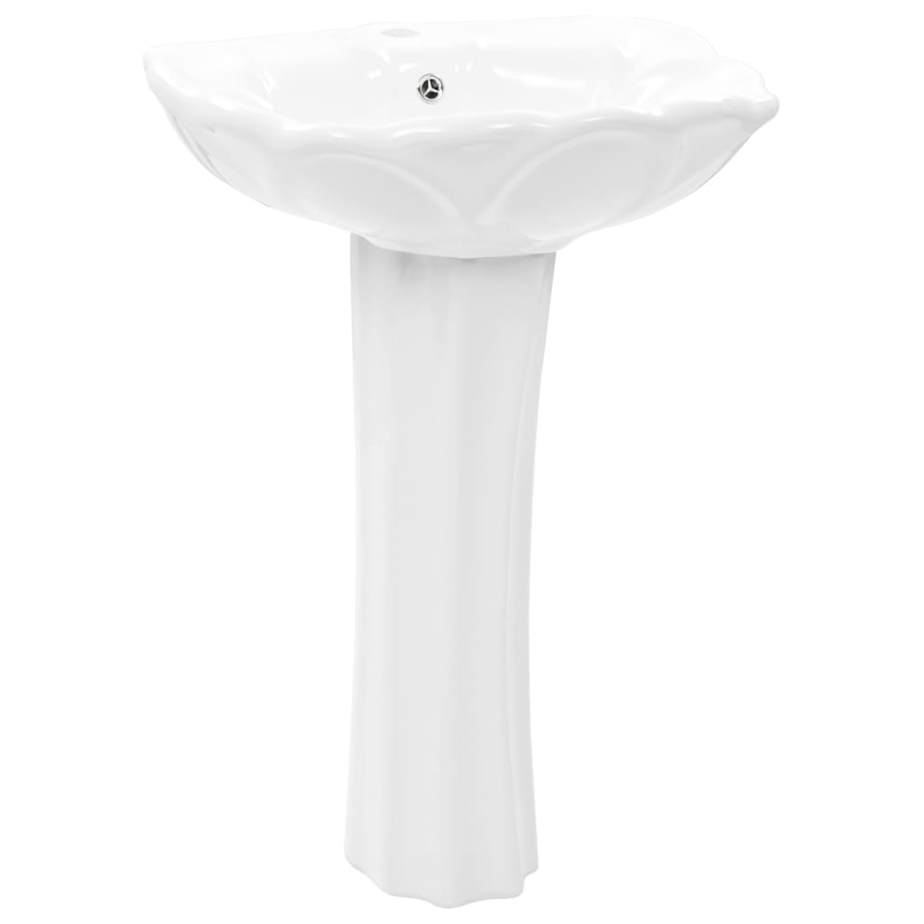 Vapaasti Seisova Pesuallas Jalustalla Keraaminen 580X510X200 Mm