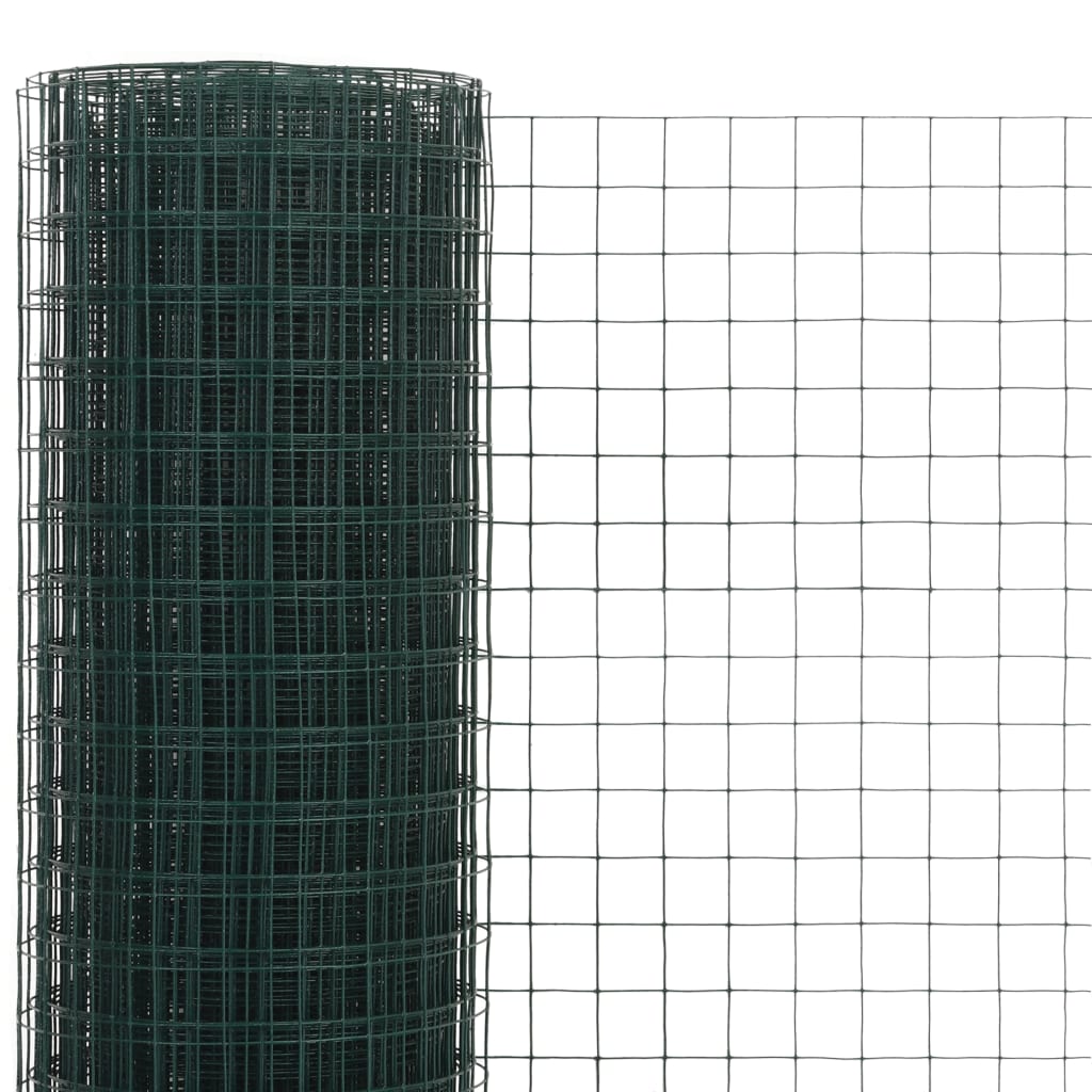 Kanaverkko Teräs Pvc Pinnoitteella 10X0,5 M Vihreä