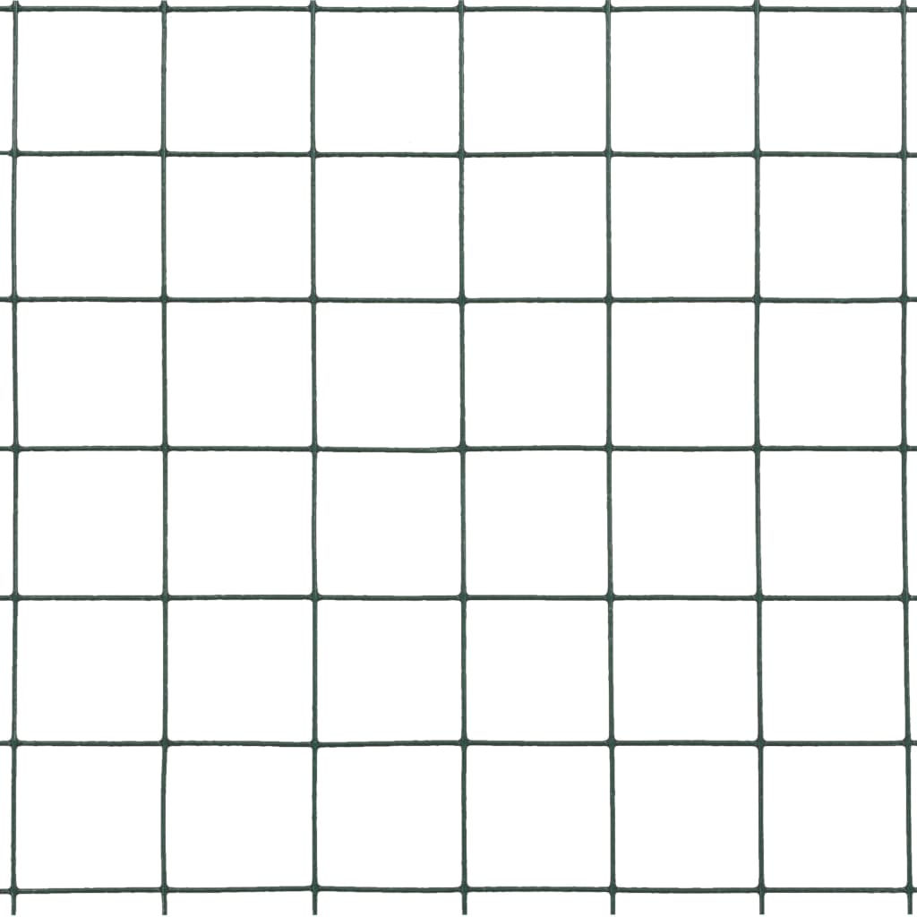 Kanaverkko Teräs Pvc Pinnoitteella 25X0,5 M Vihreä