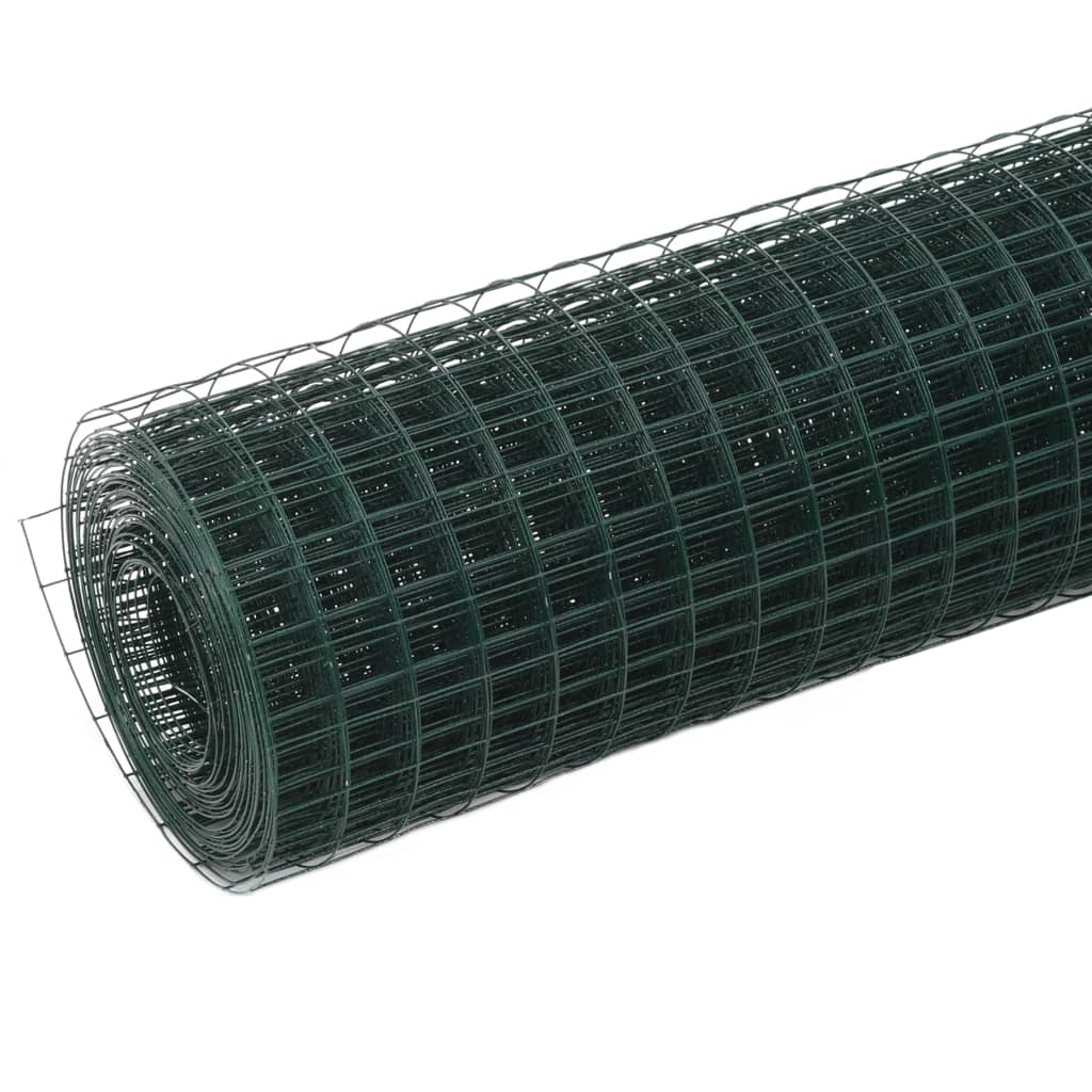 Kanaverkko Teräs Pvc Pinnoitteella 25X1,5 M Vihreä