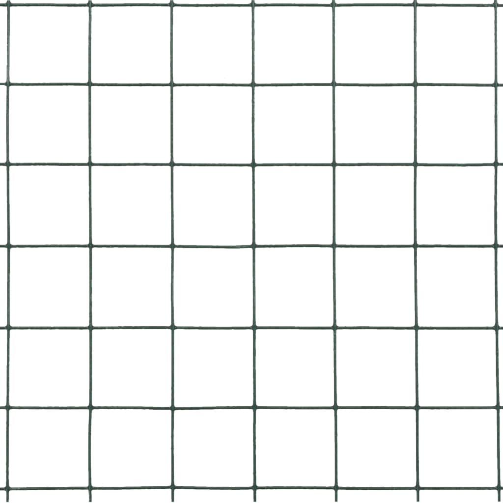 Kanaverkko Teräs Pvc Pinnoitteella 25X1,5 M Vihreä