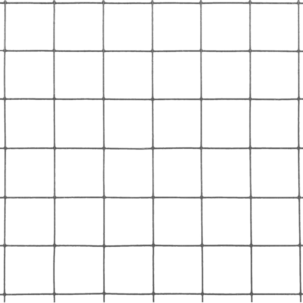 Kanaverkko Teräs Pvc Pinnoitteella 10X1,5 M Harmaa