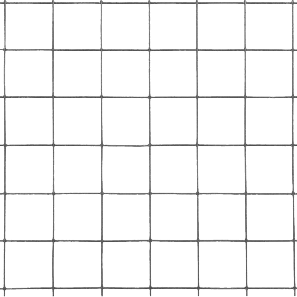 Kanaverkko Teräs Pvc Pinnoitteella 25X0,5 M Harmaa