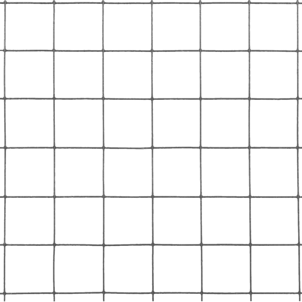 Kanaverkko Teräs Pvc Pinnoitteella 25X0,5 M Harmaa
