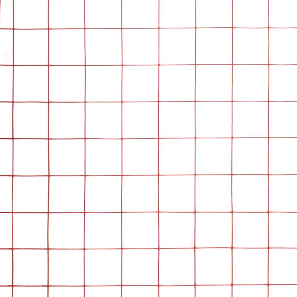 Kanaverkko Teräs Pvc Pinnoitteella 25X1,5 M Punainen