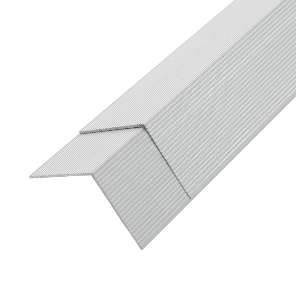 Reunuslauta 5 Kpl Alumiini 170 Cm Hopea