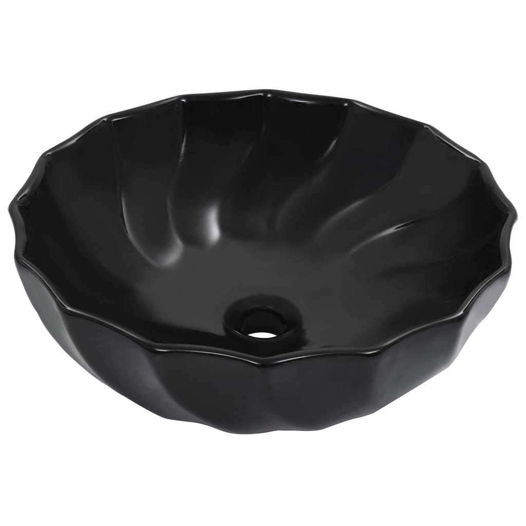 Pesuallas 46X17 Cm Keraaminen Musta