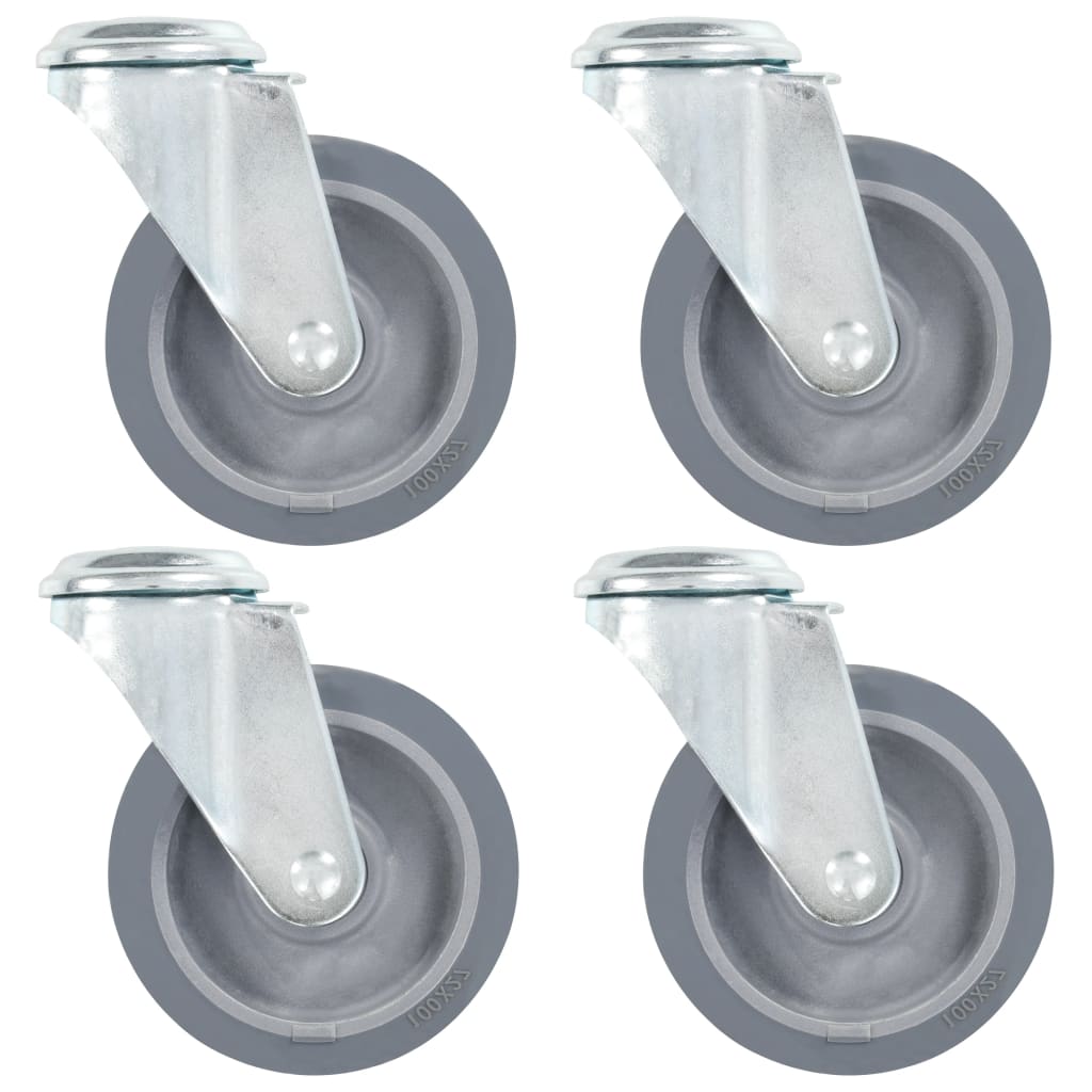 Rullapyörät Pultinrei´illä 4 Kpl 100 Mm