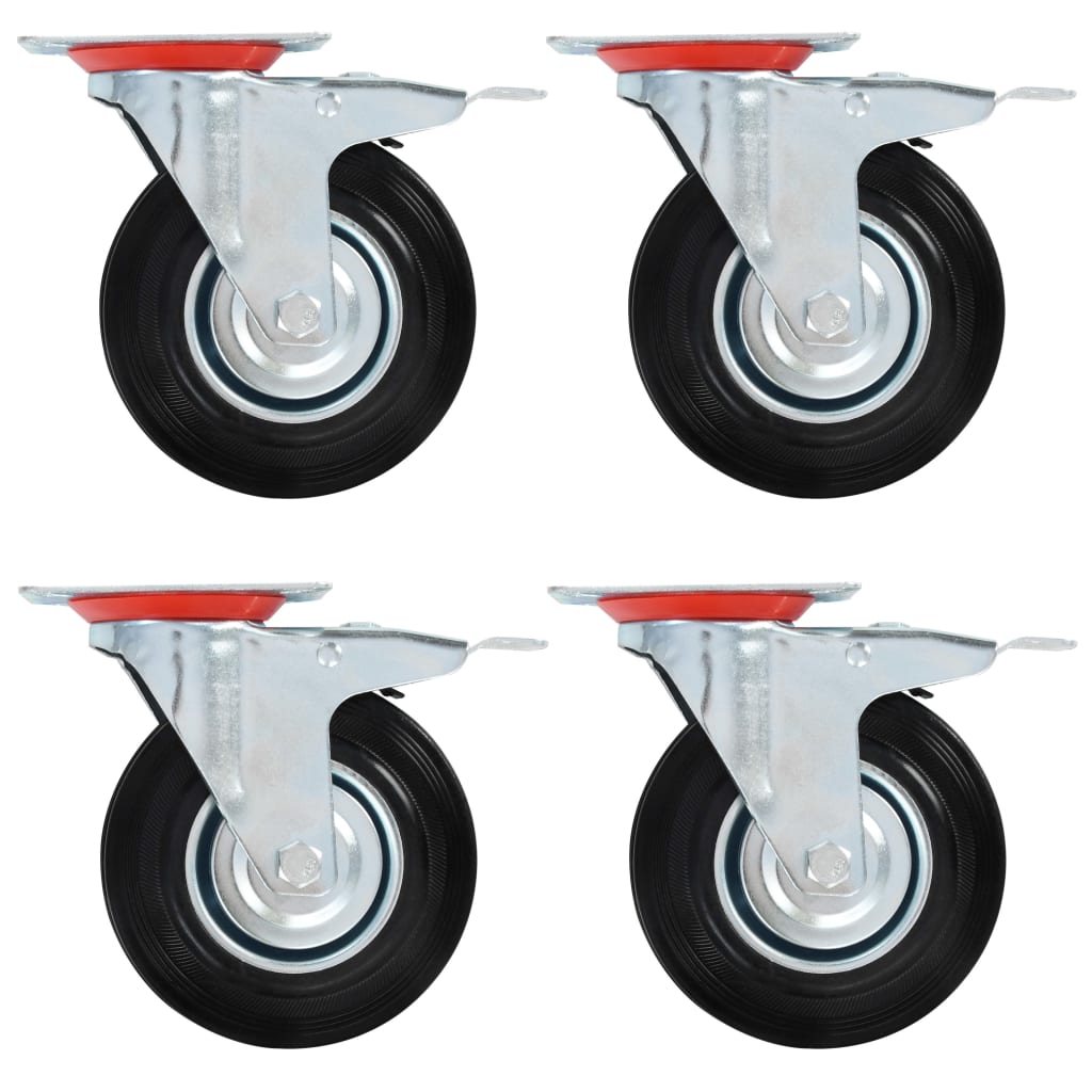 Rullapyörät Kaksoisjarruilla 4 Kpl 125 Mm