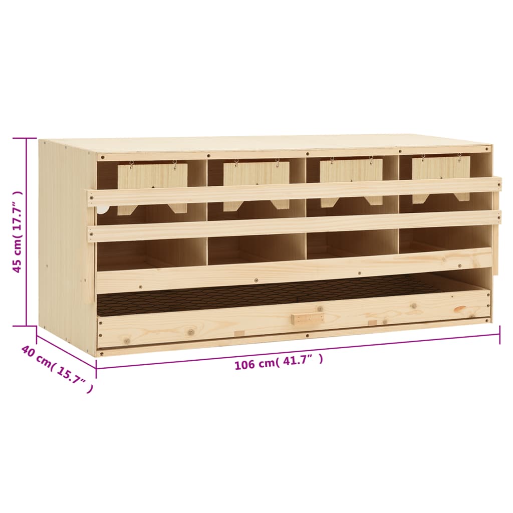 Kanan Munintapesä 4 Osastoa 106X40X45 Cm Mänty
