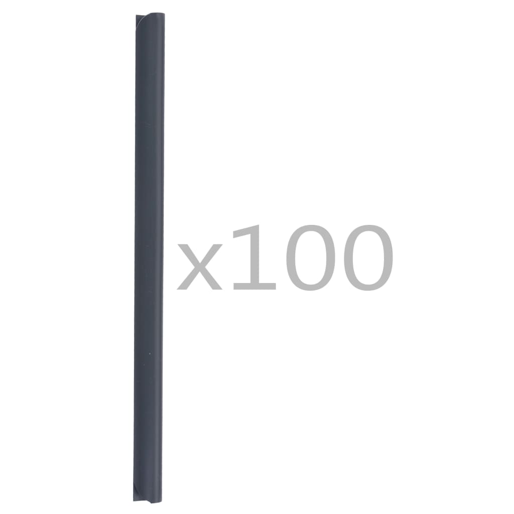 100 Kpl Aidan Kiinnikkeet Pvc Antrasiitti