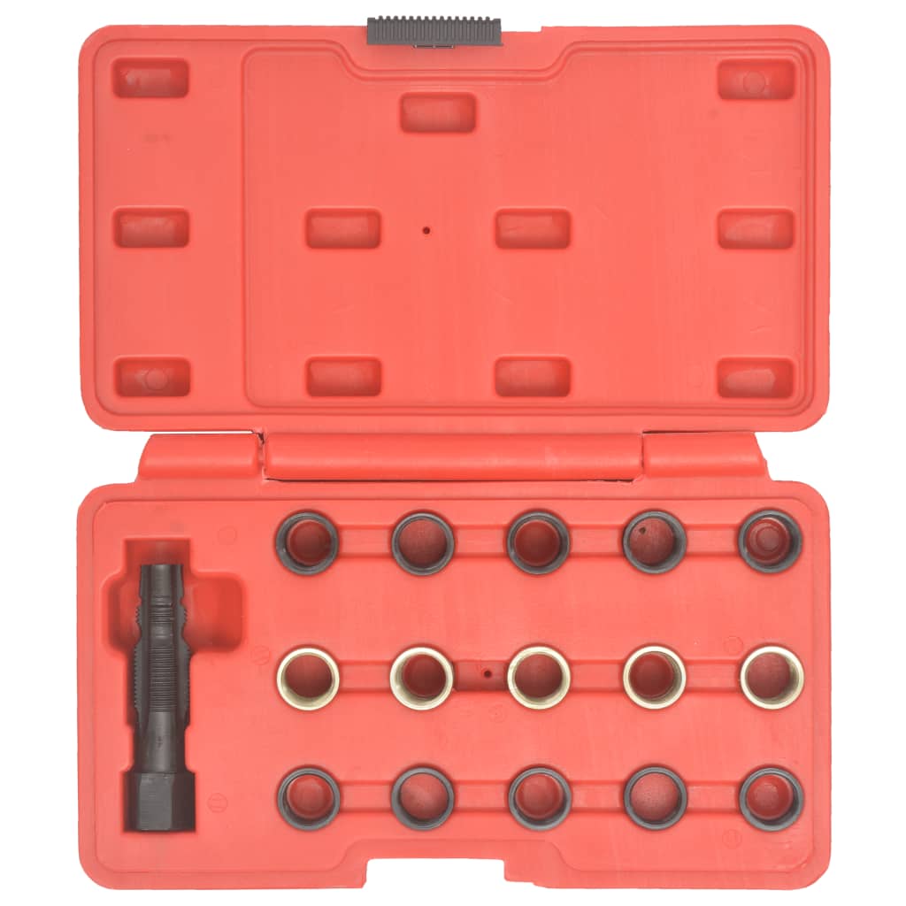 16-Osainen Hehkutulpan Kierteen Korjaustyökalusarja M14X1,25
