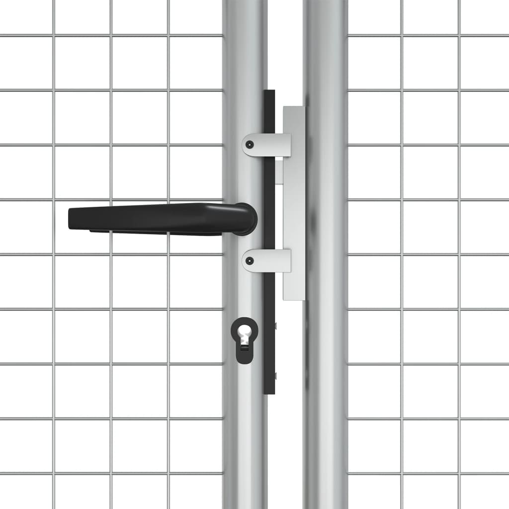 Puutarhan Portti Galvanoitu Teräs 400X125 Cm Hopea