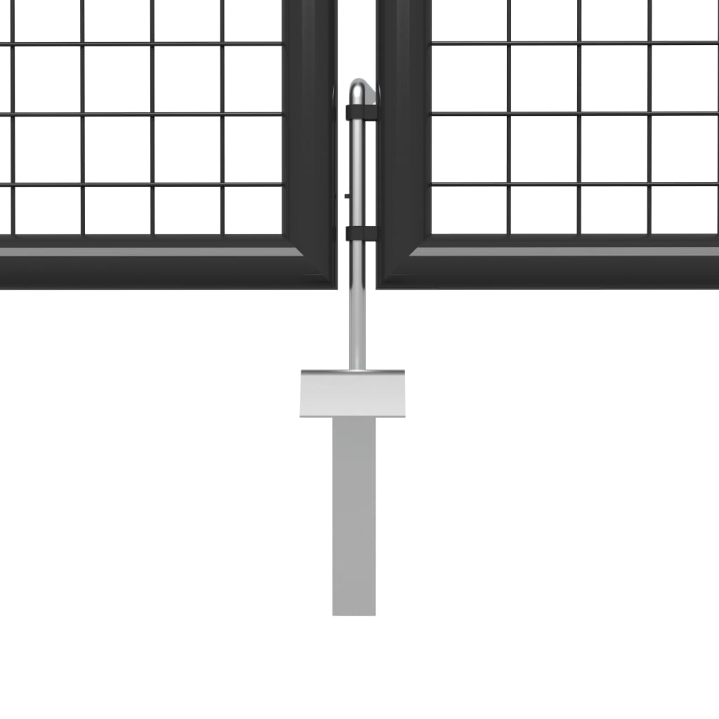 Puutarhaportti Teräs 400X150 Cm Antrasiitti