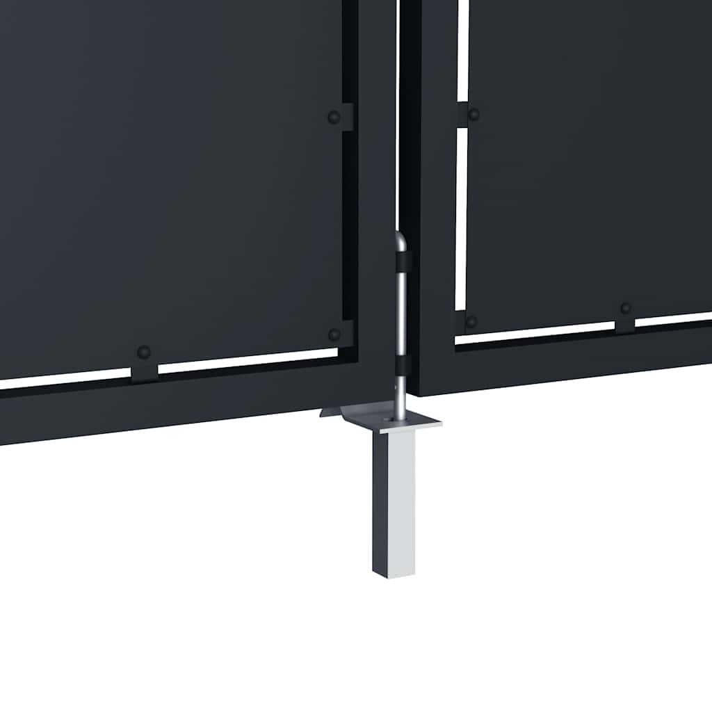 Puutarhan Portti Teräs 300X75 Cm Antrasiitti