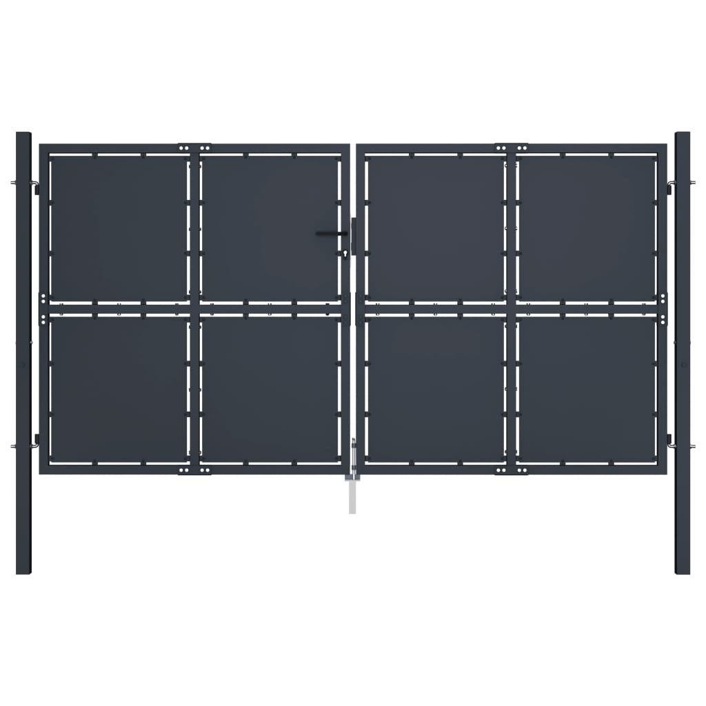Puutarhan Portti Teräs 300X200 Cm Antrasiitti