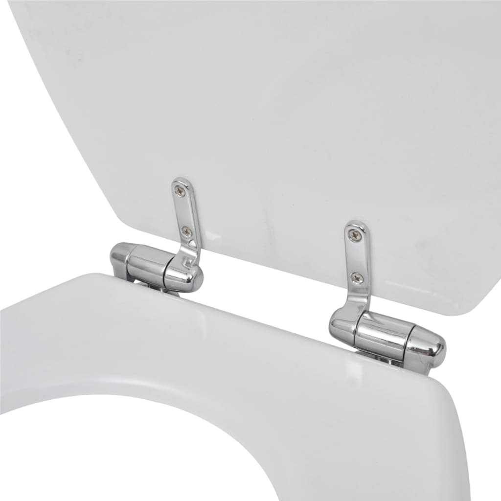 Wc-Istuimet Soft-Close Kansilla 2 Kpl Mdf Valkoinen