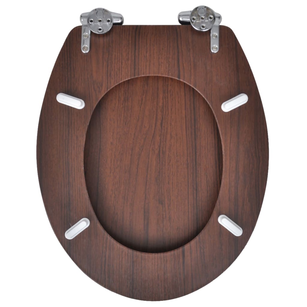 Wc-Istuimet Soft-Close Kansilla 2 Kpl Mdf Ruskea