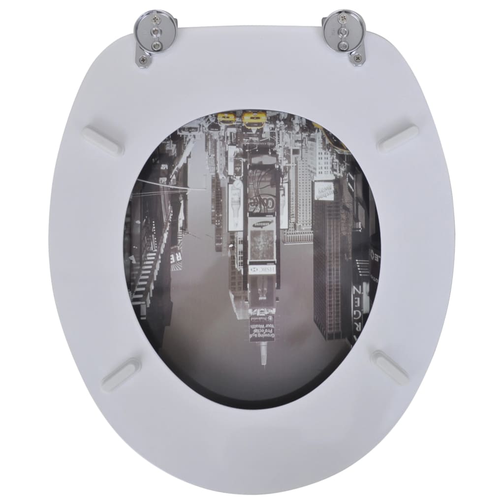 Wc-Istuimet Hard-Close Kansilla 2 Kpl Mdf New York -Kuosi