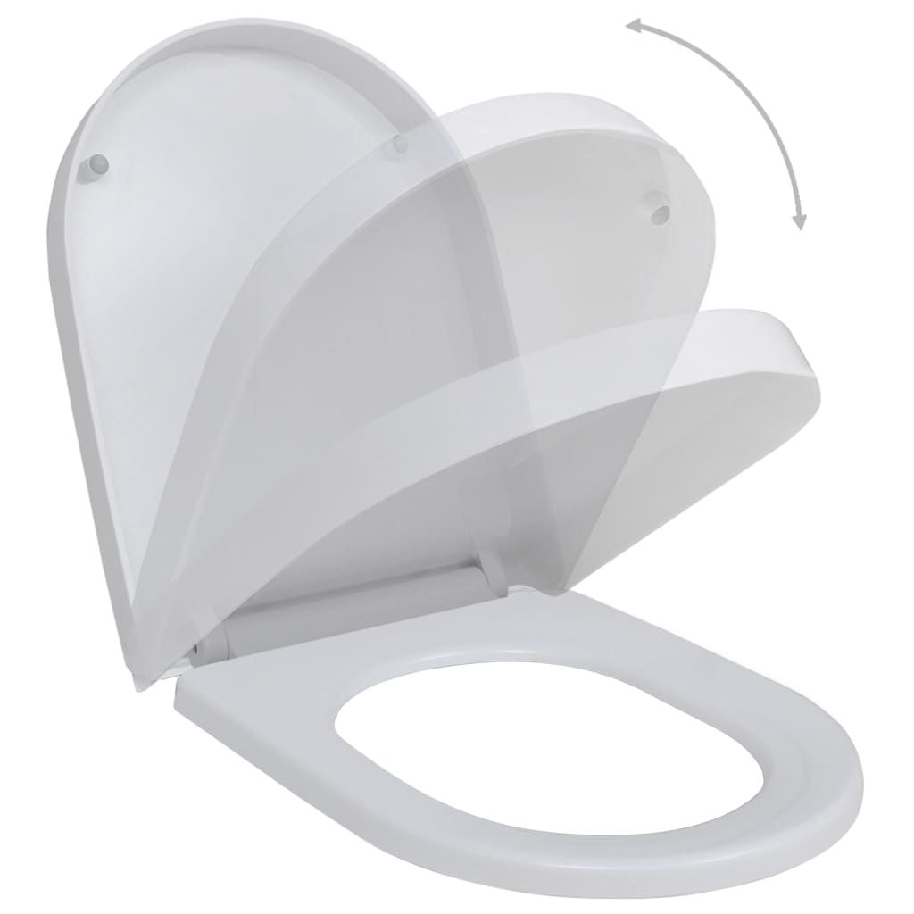 Wc-Istuimet Soft-Close Kansilla 2 Kpl Muovi Valkoinen