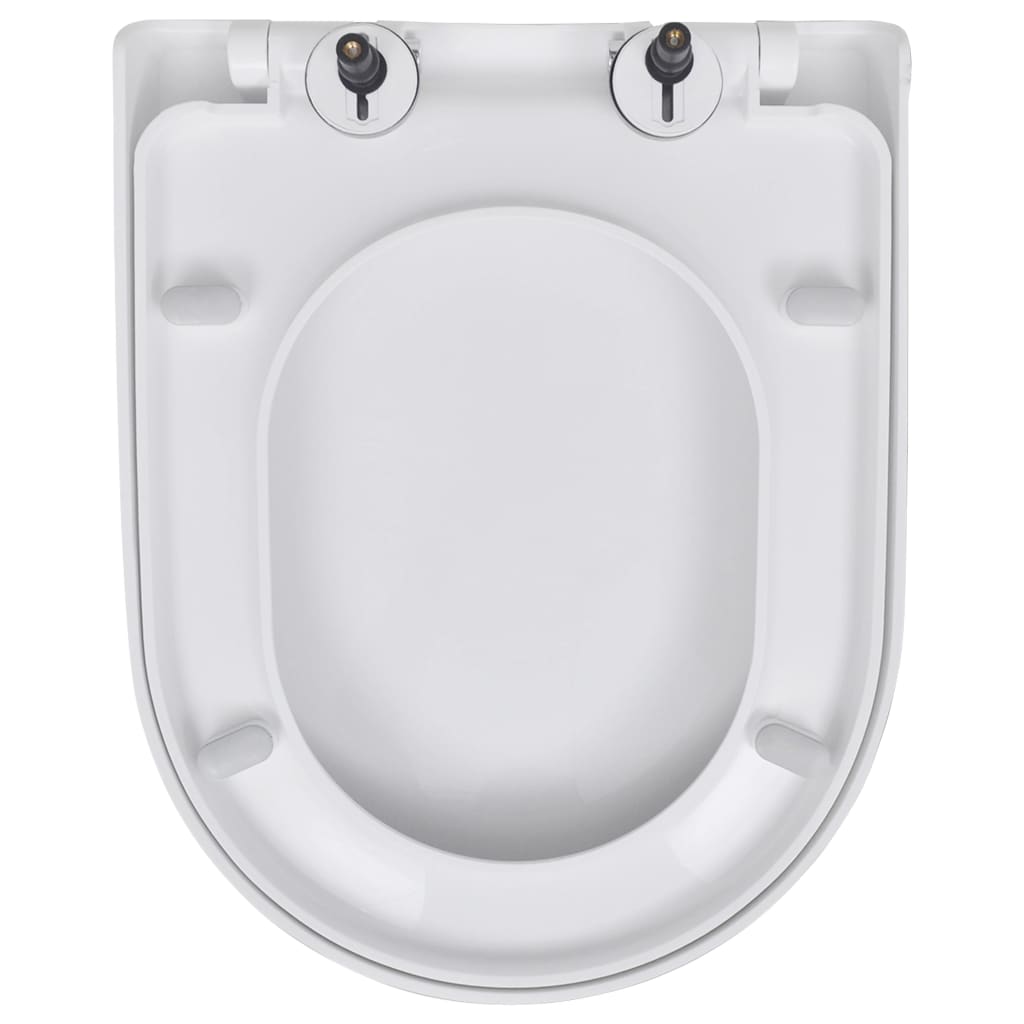 Wc-Istuimet Soft-Close Kansilla 2 Kpl Muovi Valkoinen