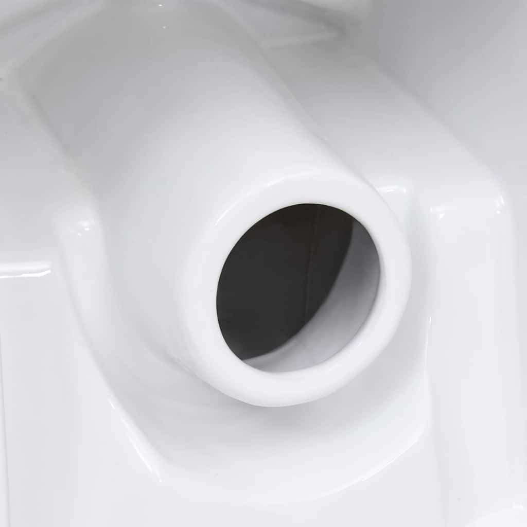 Keraaminen Wc-Istuin Pyöreä Veden Virtaus Takaa Valkoinen