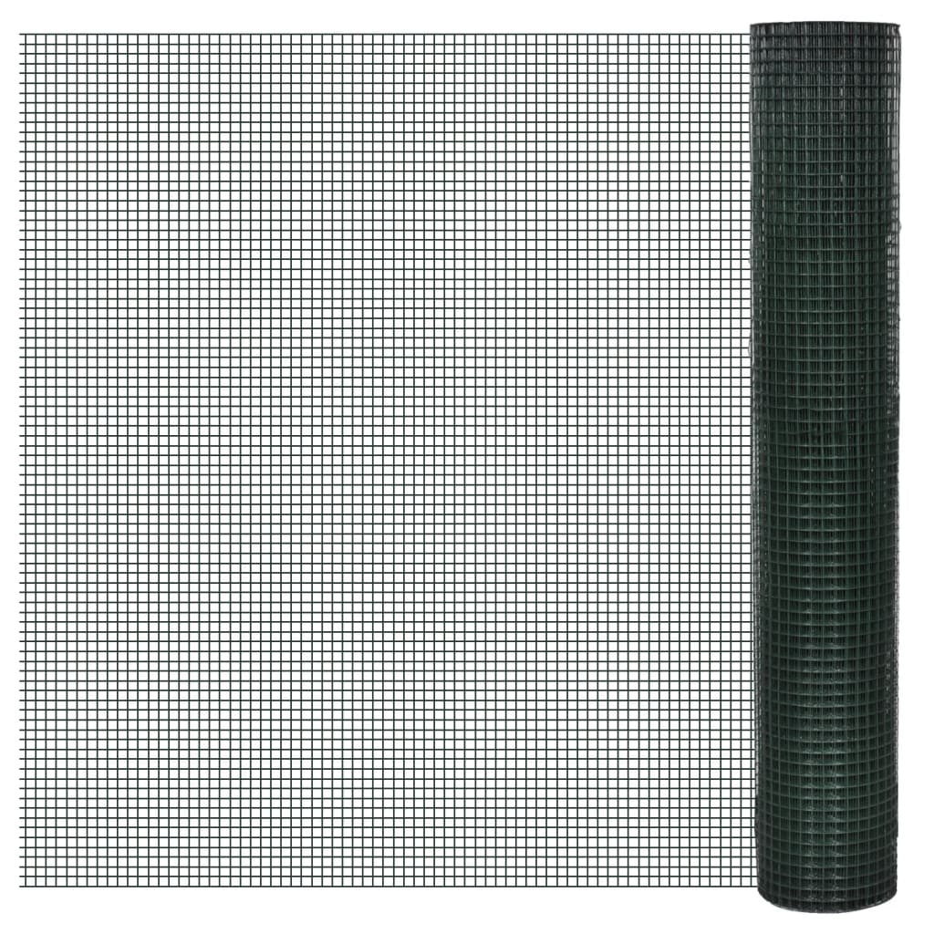 Kanaverkko Galvanoitu Pvc Pinnoitteella 10X1 M Vihreä