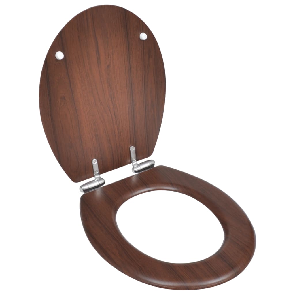 Wc-Istuin Soft Close Mdf Yksinkertainen Muotoilu Ruskea