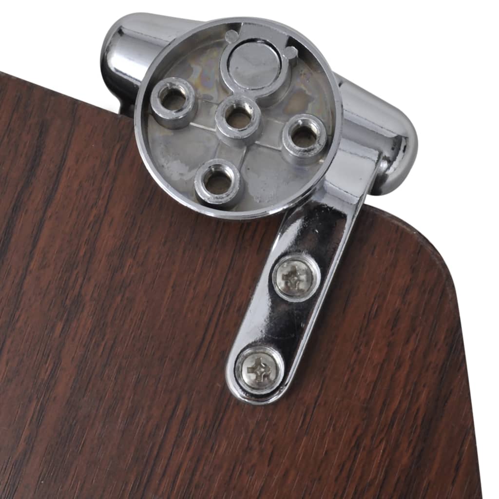 Wc-Istuin Soft Close Mdf Yksinkertainen Muotoilu Ruskea