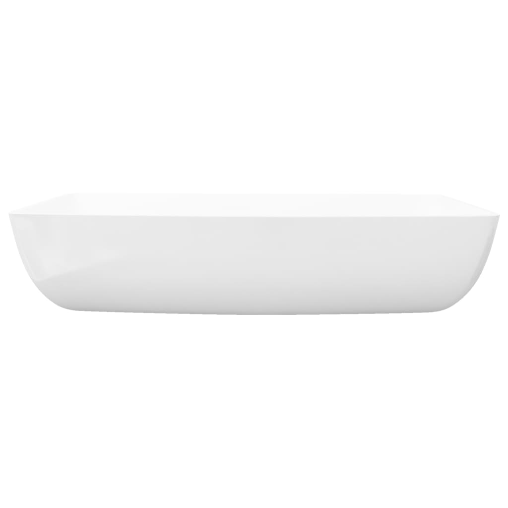 Ylellinen Keraaminen Pesuallas Neliö Lavuaari Valkoinen 71 X 39 Cm