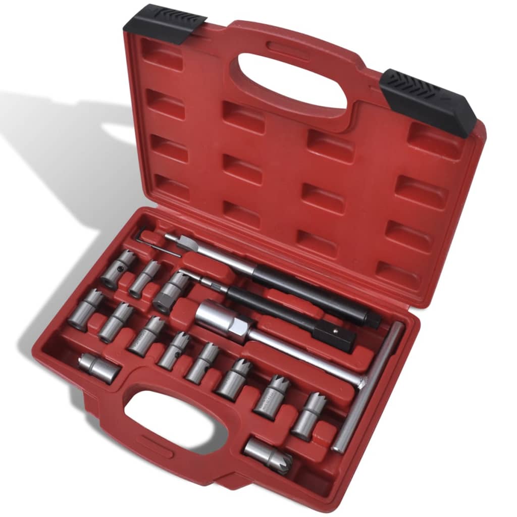 17-Osainen Diesel Suuttimen Seetien Puhdistussarja