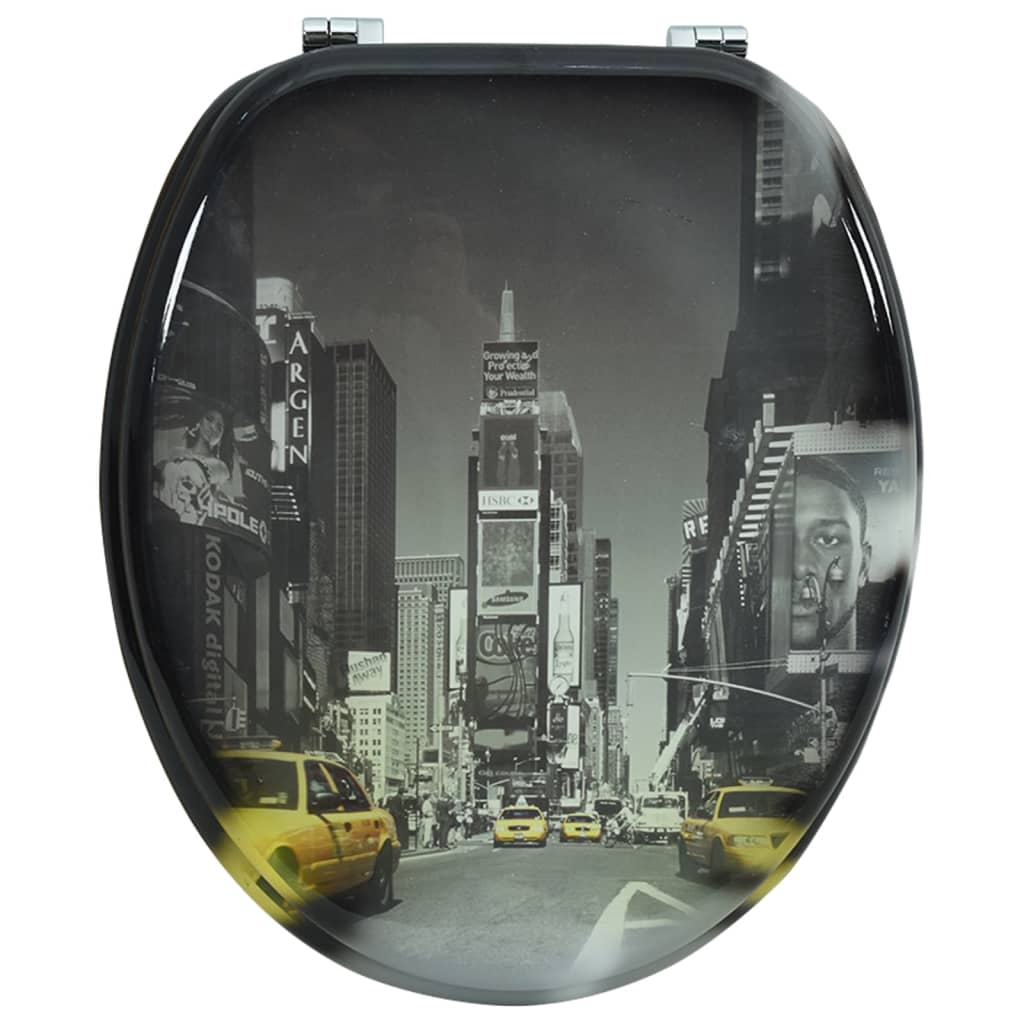 Wc Istuimen Kansi Mdf New York Kuviointi