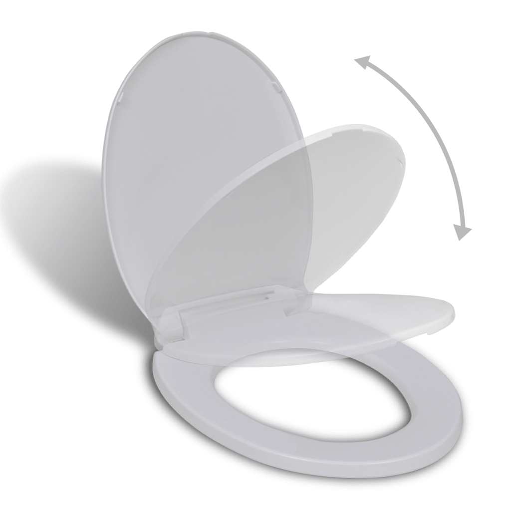 Wc-Istuin Pehmeästi Sulkeutuva Valkoinen Soikea