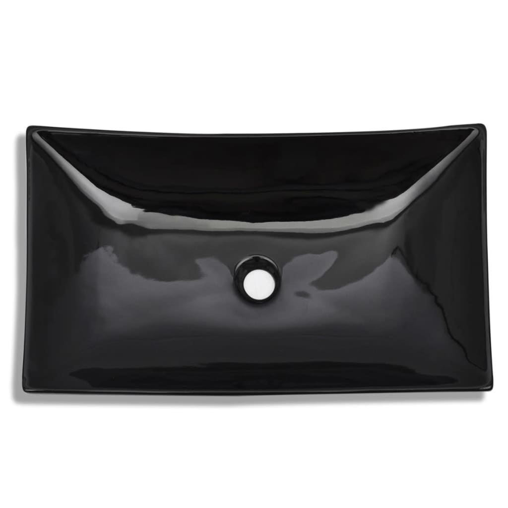 Keraaminen Pesuallas Musta Suorakaide