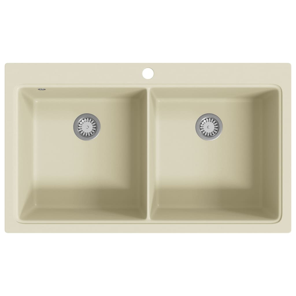 Keittiön Tuplapesuallas Graniitti Beige